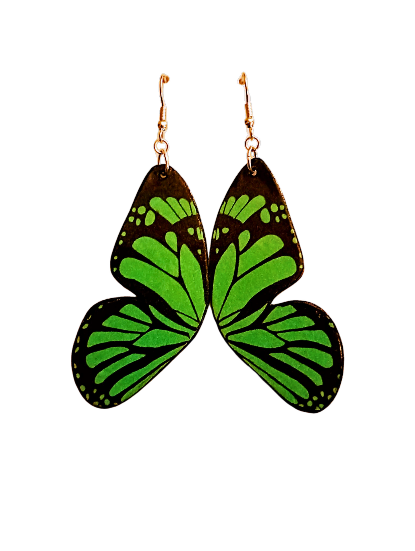 Emerald & Black Butterfly Eco-Friendly Earrings