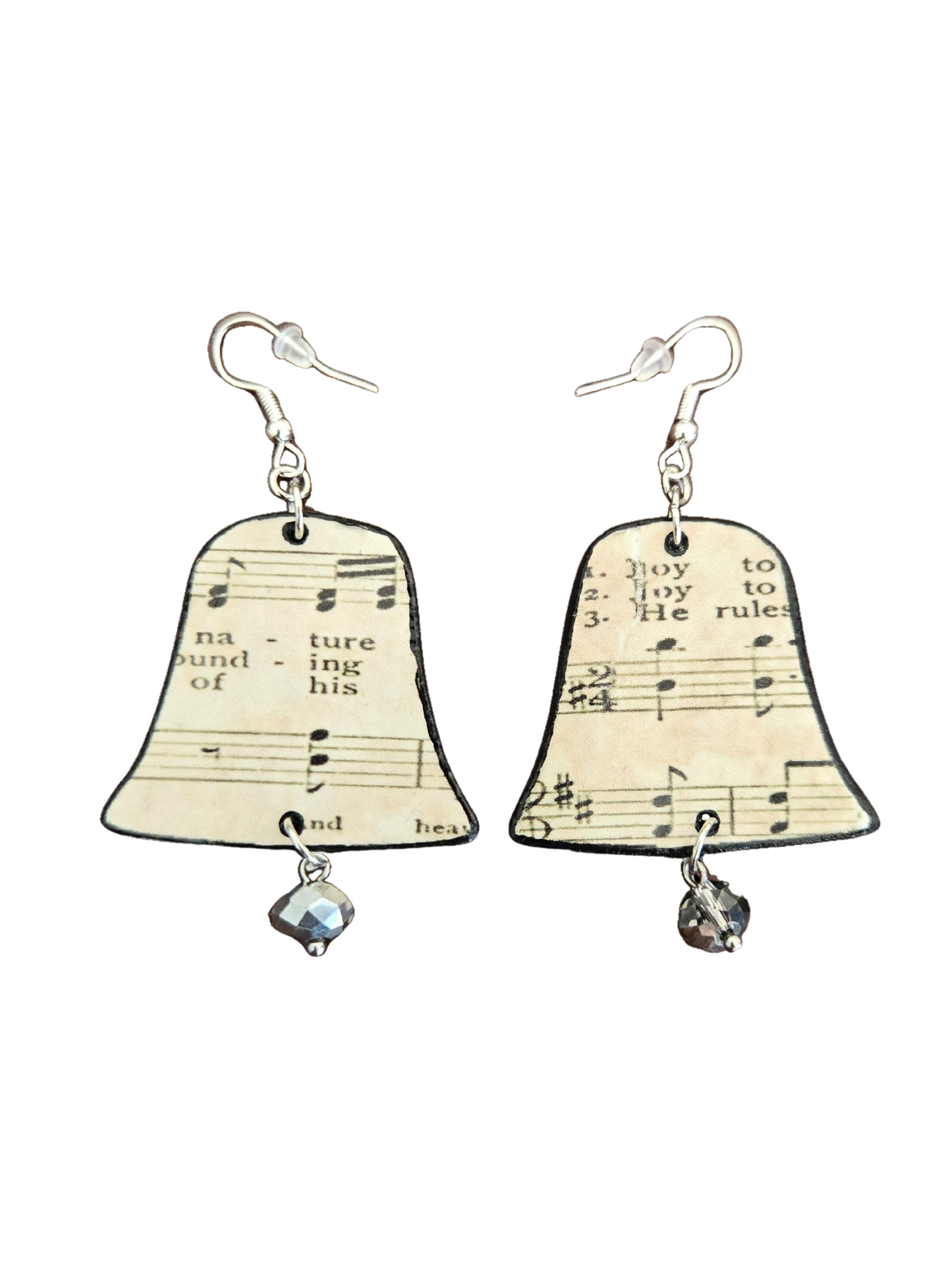 Jingle Notes: Vintage Sheet Music Bell Earrings