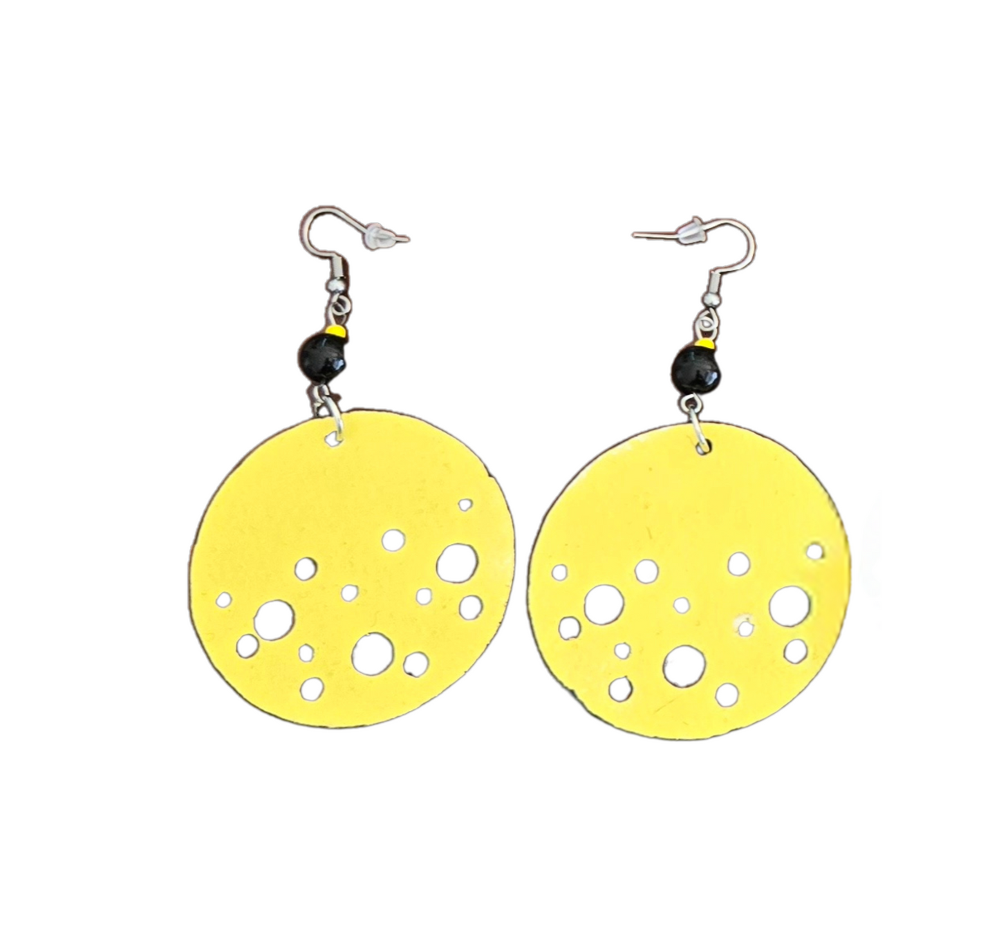 Sunny Dotted Swiss Disc Earrings