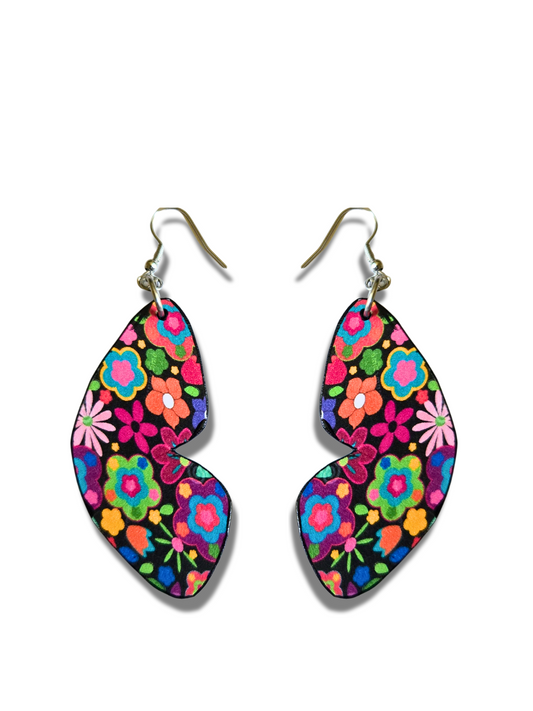 Floral Festive Paper Butterfly Earrings