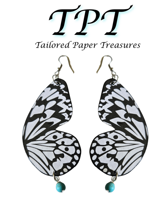 Black and White Zebra Pattern Earrings