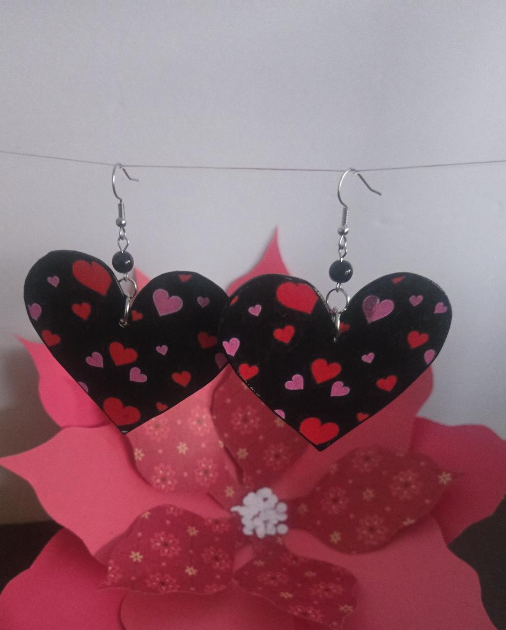 Heart-to-Heart Paper Earrings