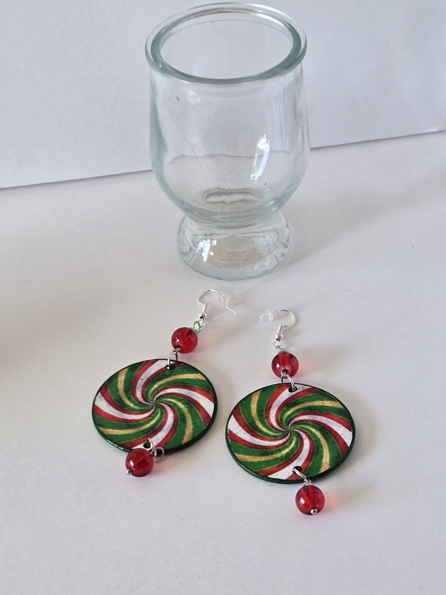 Peppermint Bliss Drops Handmade Earrings