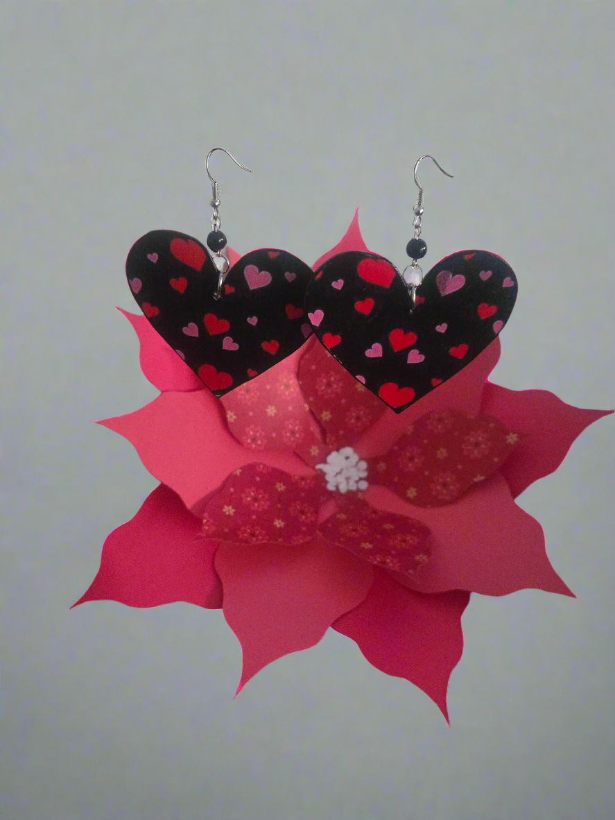 Heart-to-Heart Paper Earrings