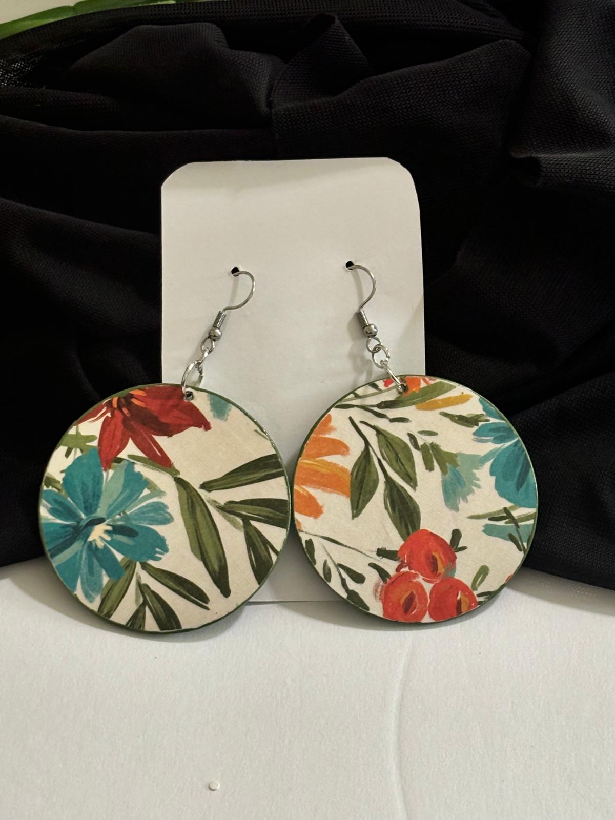 Nature's Palette: Handcrafted Vibrant Floral Earrings