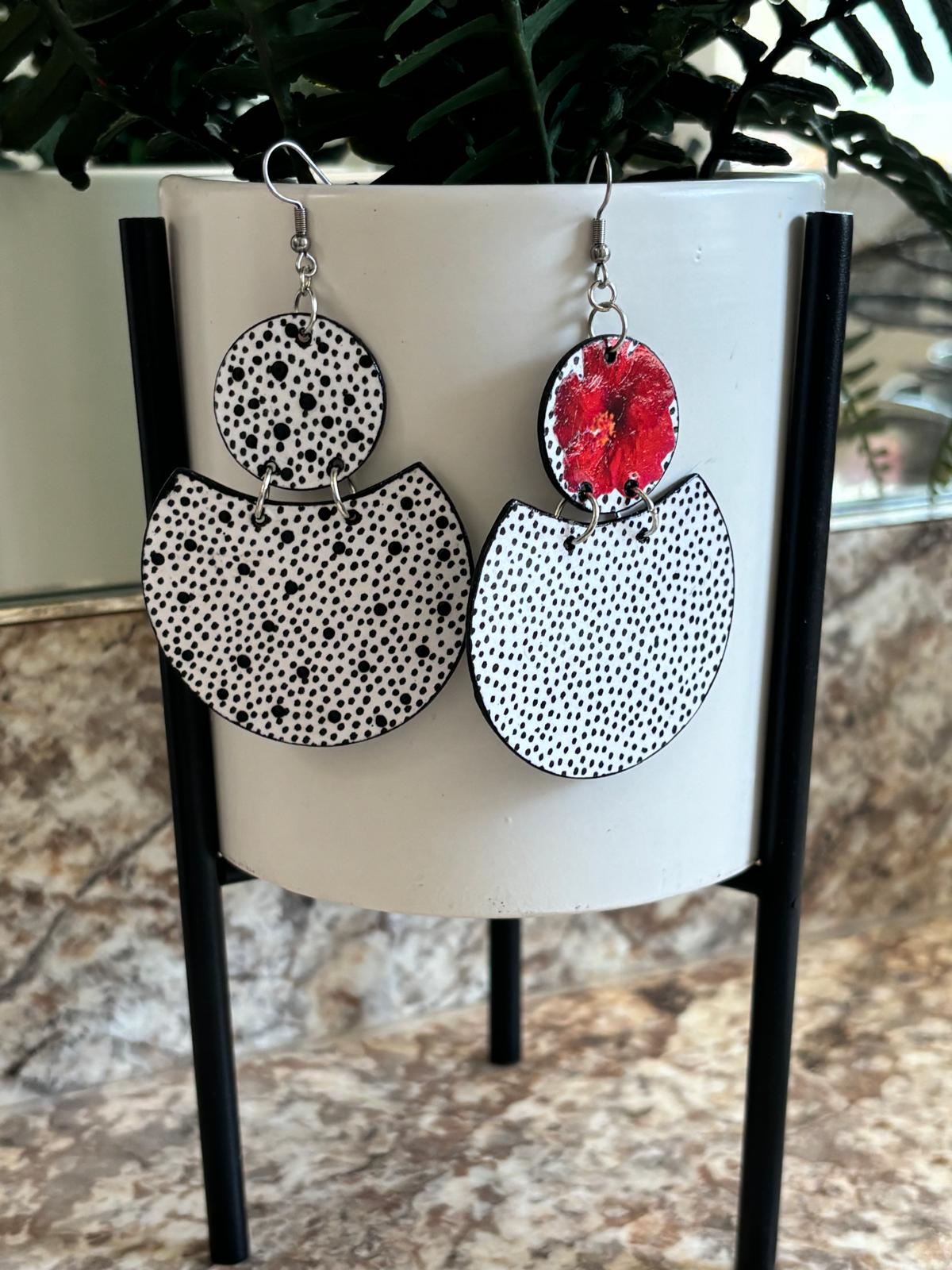 Polka Dot Harmony Paper Earrings